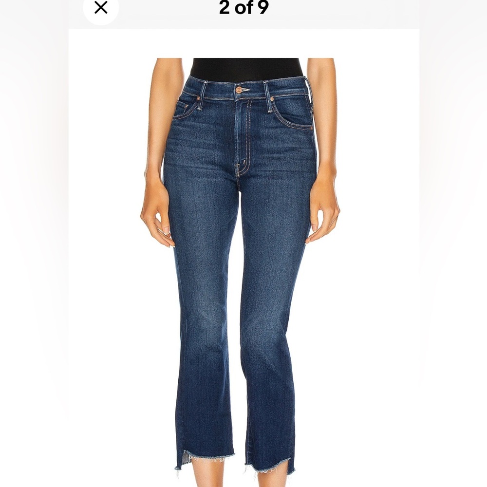 MOTHER insider crop step fray jeans